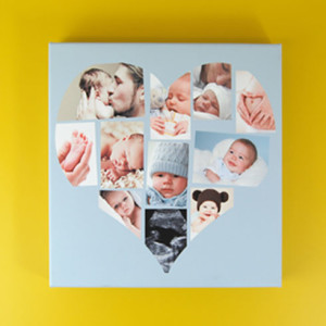 A Zippi heart montage canvas